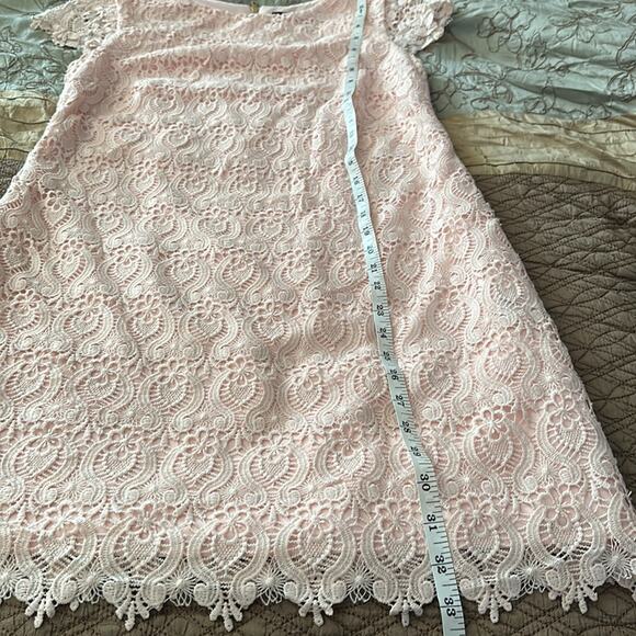 Cynthia Steffe | Reese Cap Sleeve Lace Shift Dress Size 2 - Picture 14 of 15